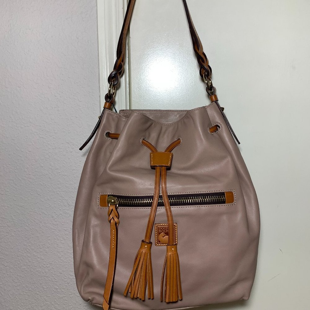 Dooney & Bourke Large Leather Drawstring Bag